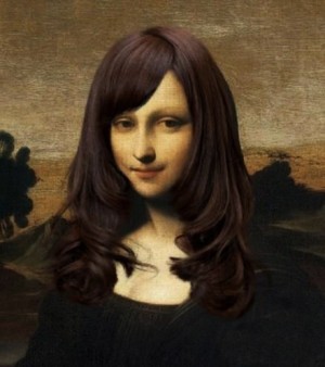 La Mona lisa colegiala, obra de un internauta chino